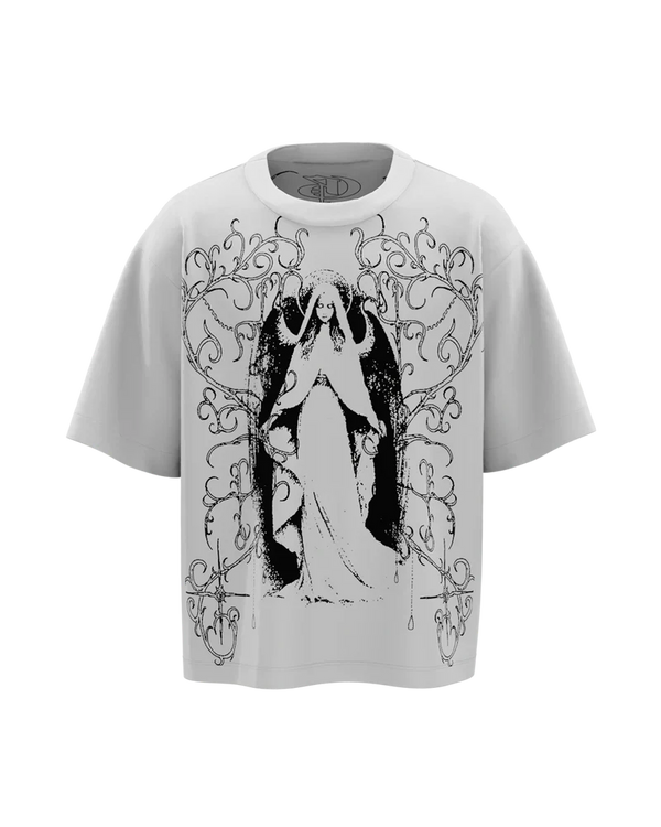 Ghost Boxy Oversized Cotton T-Shirt 👻🖤