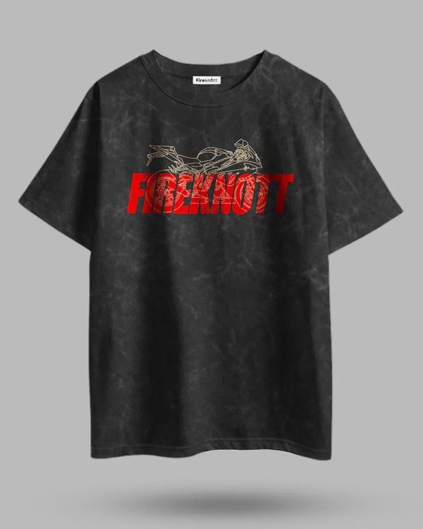 Moto Black Acid Wash Oversized T-Shirt 🖤