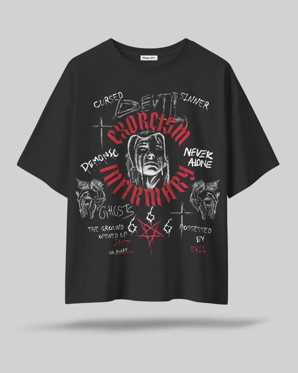 Samurai Shadow Acid Wash Oversized T-Shirt – Dark Aesthetic ⚔️🖤🌑
