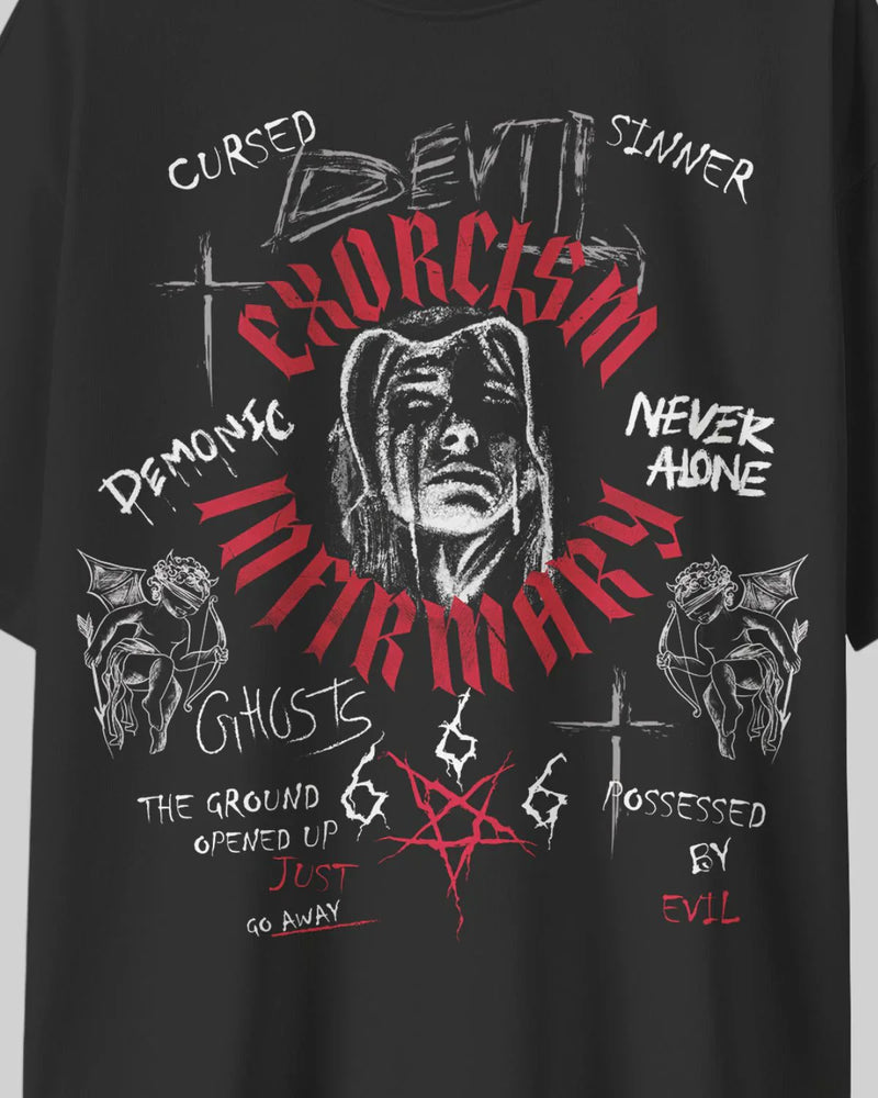 Samurai Shadow Acid Wash Oversized T-Shirt – Dark Aesthetic ⚔️🖤🌑