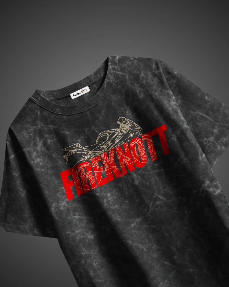 Moto Black Acid Wash Oversized T-Shirt 🖤