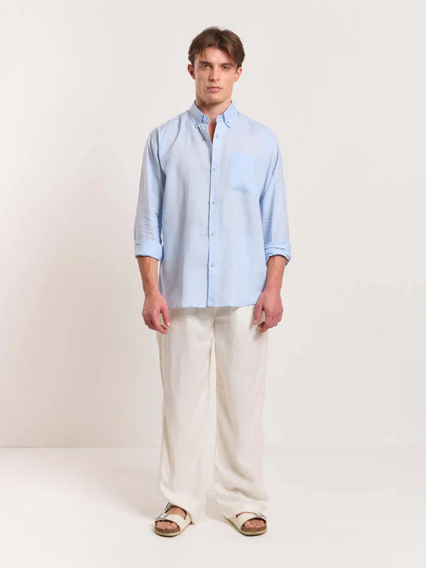 Sky Blue Linen Shirt