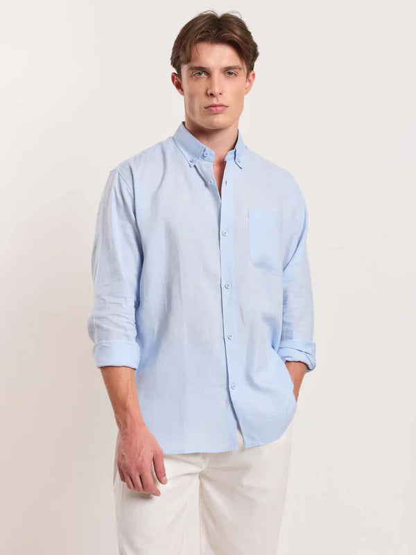 Sky Blue Linen Shirt